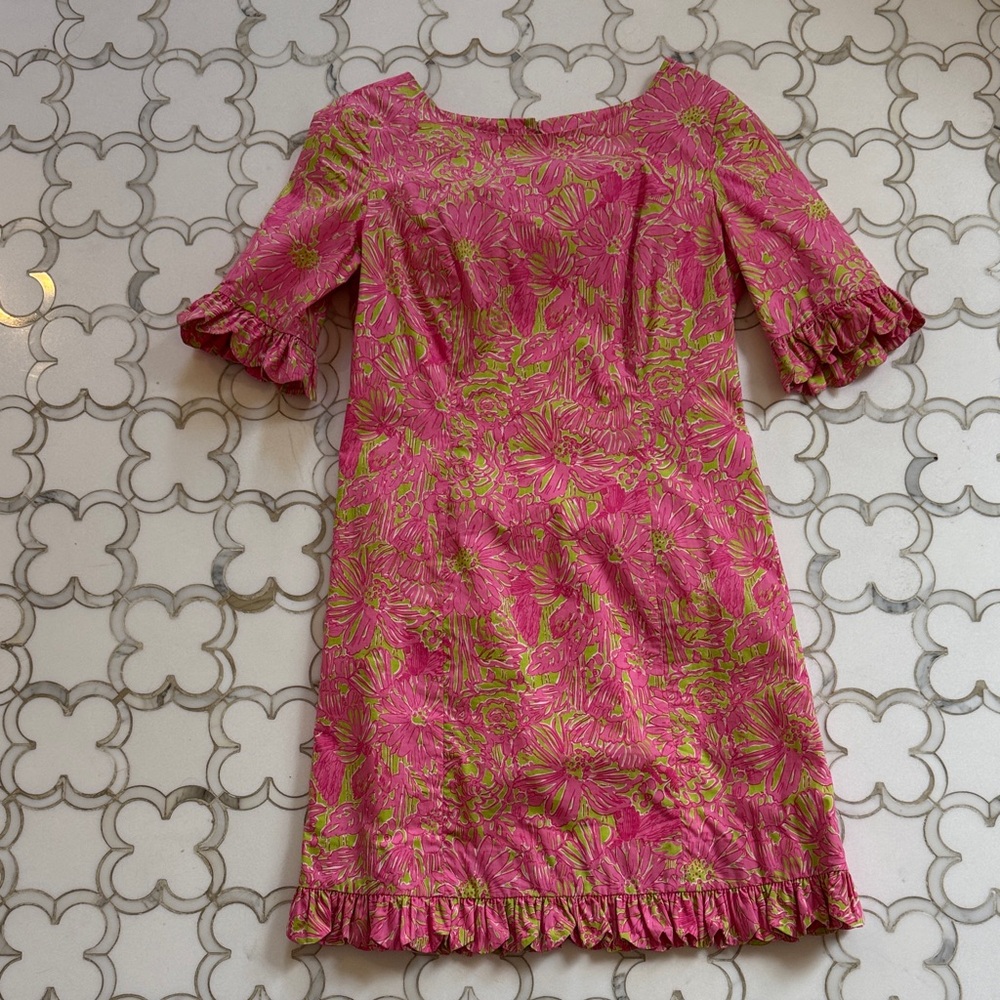Lilly Pulitzer Pink and Green Mini Dress